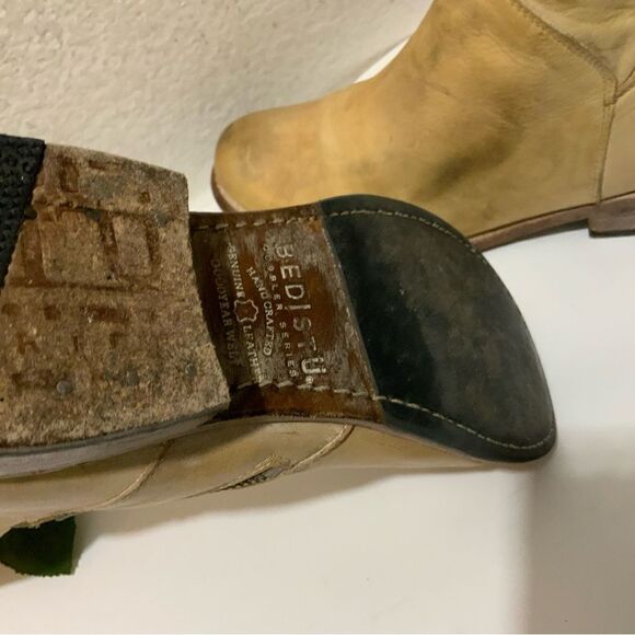 Bed Stu Womens Manchester Distressed Leather Tan Rustic boots sz 9 - Picture 16 of 16